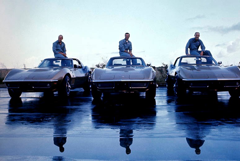 Astronauts drives Corvette